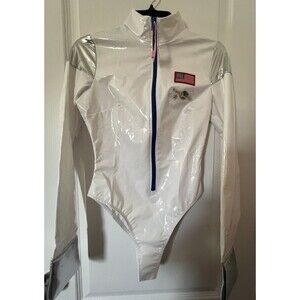 NWT Forplay Costume Women’s White Astronaut Bodysuit Size S/M